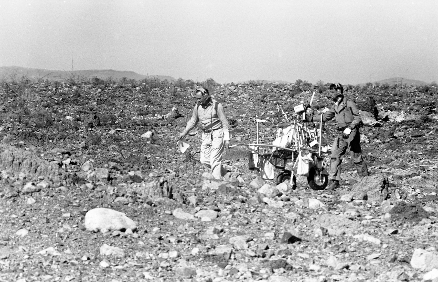Apollo 14 astronaut training in Arizona